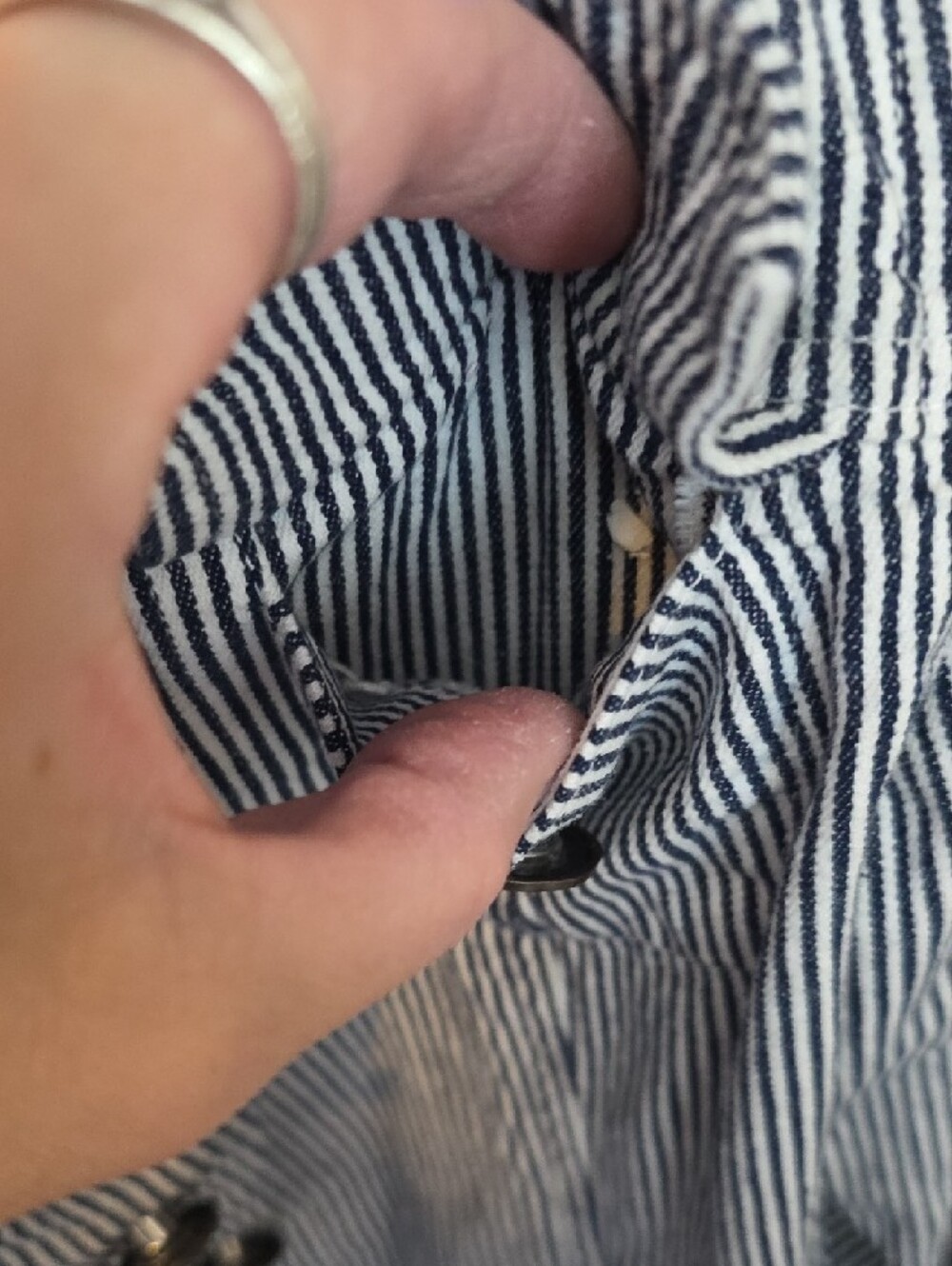 Christopher & Banks Navy and White Striped Cotton Jacket - Picture 4 of 9